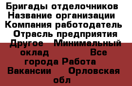 Бригады отделочников › Название организации ­ Компания-работодатель › Отрасль предприятия ­ Другое › Минимальный оклад ­ 15 000 - Все города Работа » Вакансии   . Орловская обл.